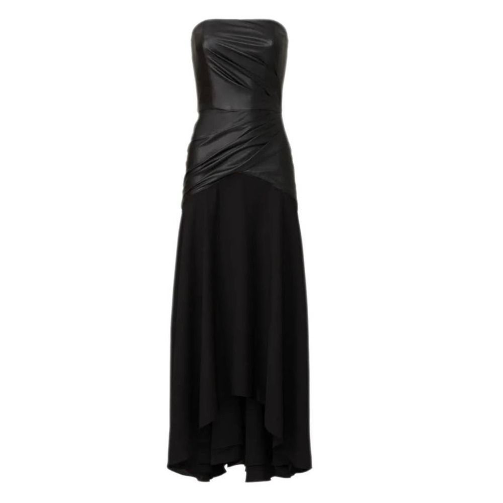 SHOSHANNA Rustic Faux Leather Gown